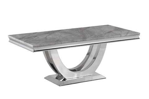Supply Modern Marble Dining Table With Stainless Steel Base Wholesale ... inside Why marble dining tables with stainless steel bases remain a classic choice for kitchens